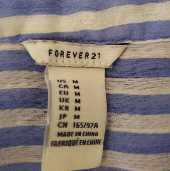Forever 21 Women's Striped Blouse - Picture 3 of 3